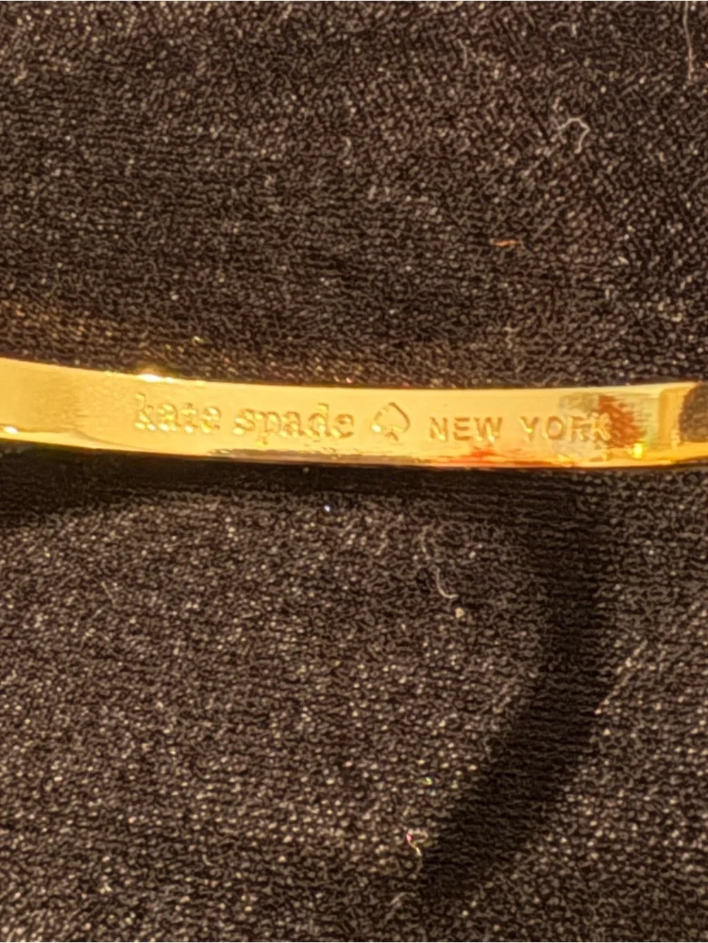 kate spade Enamel & Gold Tone Crystal Station Bangle Bracelet - Picture 2 of 7